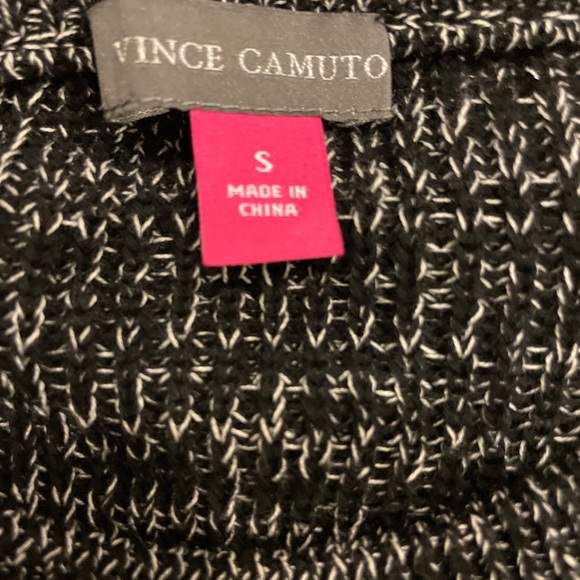 Vince Camuto Womens Laced Back Pullover Sweater Top Black Marle Sz: S NWT - Picture 4 of 7